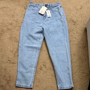 Lucy & Yak Light Wash Women’s Mom Jeans Straight Leg Size 30R NWT Organic